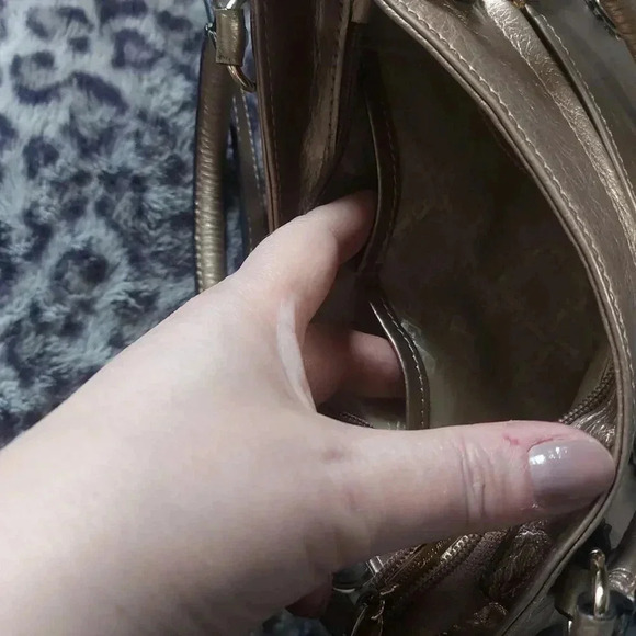 Claudio Ferrici | Mini Moto Bag Champaing Color Leather with Gold Hardware - Picture 7 of 13